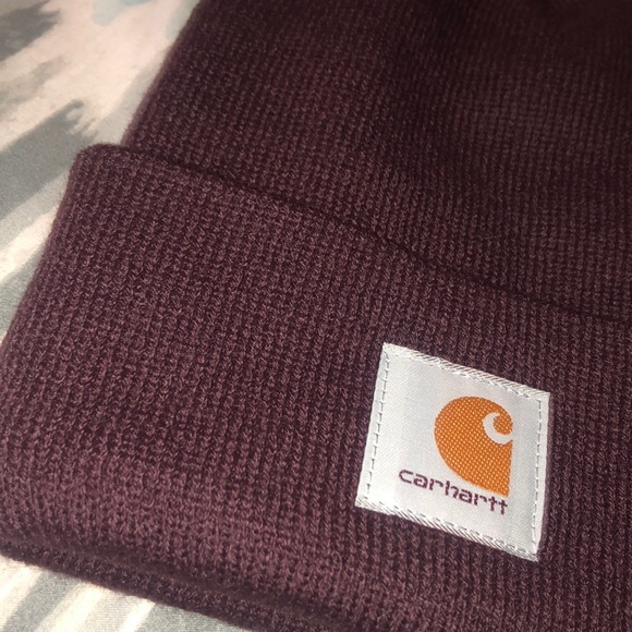 ⭐️CARHARTT  BURGUNDY watch hat  cap beanie🆕🆕 *NEW* - Picture 5 of 7